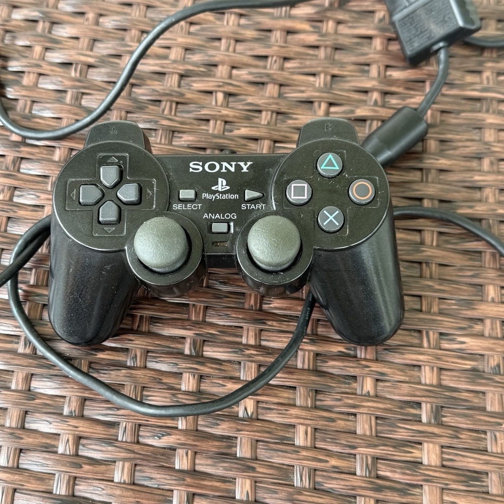 Sony PlayStation 2 DualShock Analog Controller Black Tested Working
